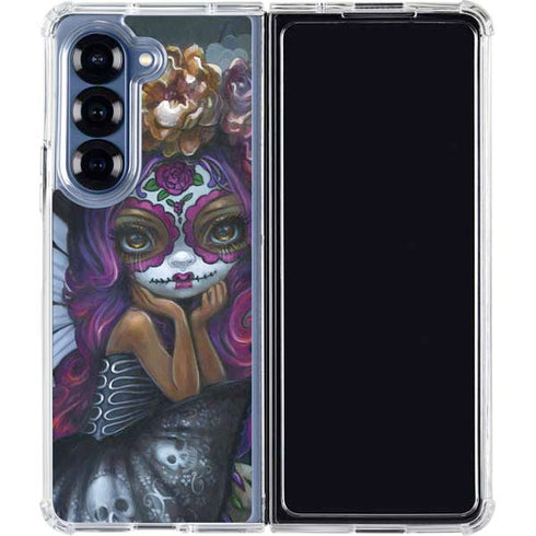 Day of the Dead Gothic Skull Fairy by Jasmine Becket-Griffith Galaxy Z Fold6 Clear Case