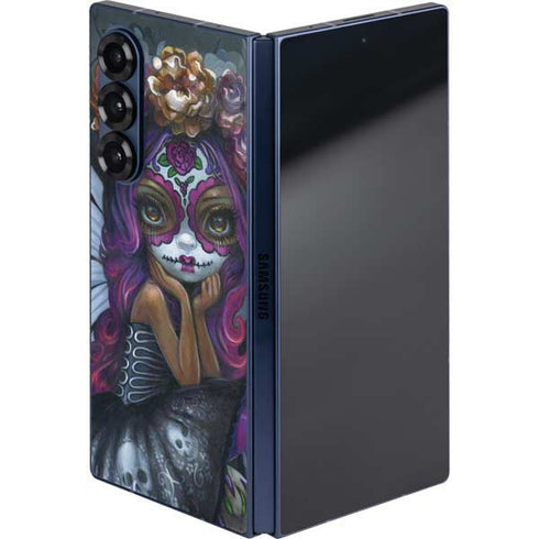Day of the Dead Gothic Skull Fairy by Jasmine Becket-Griffith Galaxy Z Fold6 Skin