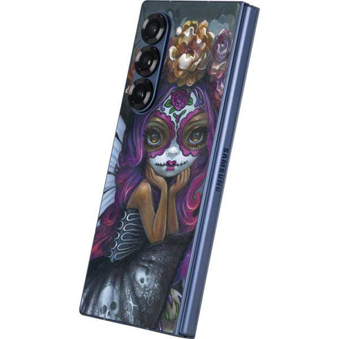 Day of the Dead Gothic Skull Fairy by Jasmine Becket-Griffith Galaxy Z Fold6 Skin
