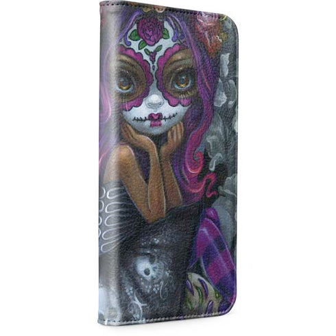 Day of the Dead Gothic Skull Fairy by Jasmine Becket-Griffith iPhone 13 Folio Case