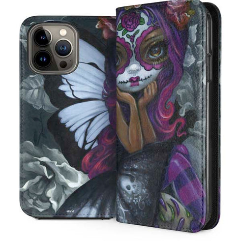 Day of the Dead Gothic Skull Fairy by Jasmine Becket-Griffith iPhone 14 Pro Max Folio Case