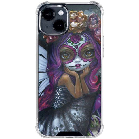 Day of the Dead Gothic Skull Fairy by Jasmine Becket-Griffith iPhone 15 Clear Case