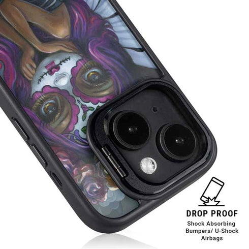Day of the Dead Gothic Skull Fairy by Jasmine Becket-Griffith iPhone 15 Kickstand Case