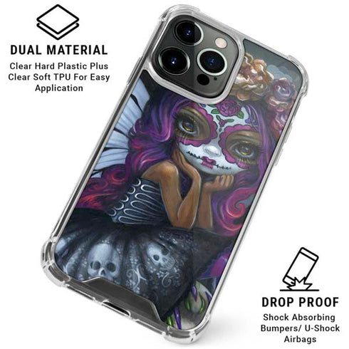 Day of the Dead Gothic Skull Fairy by Jasmine Becket-Griffith iPhone 16 Pro Clear Case