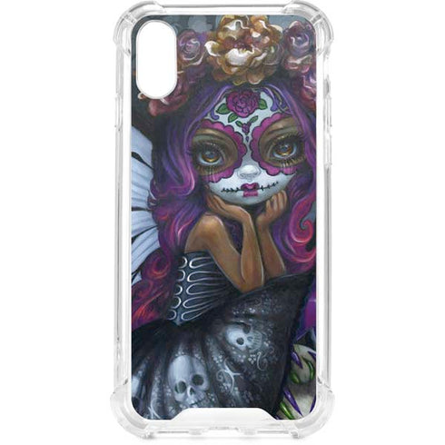 Day of the Dead Gothic Skull Fairy by Jasmine Becket-Griffith iPhone XS Clear Case
