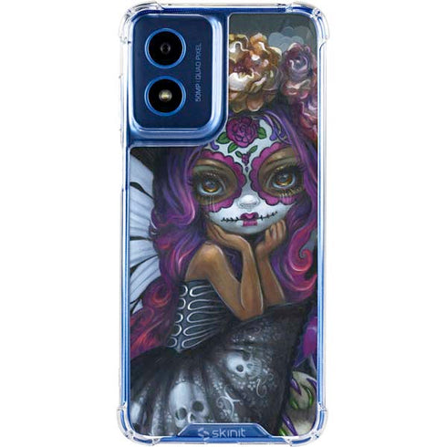 Day of the Dead Gothic Skull Fairy by Jasmine Becket-Griffith Moto G Play 4G (2024) Clear Case