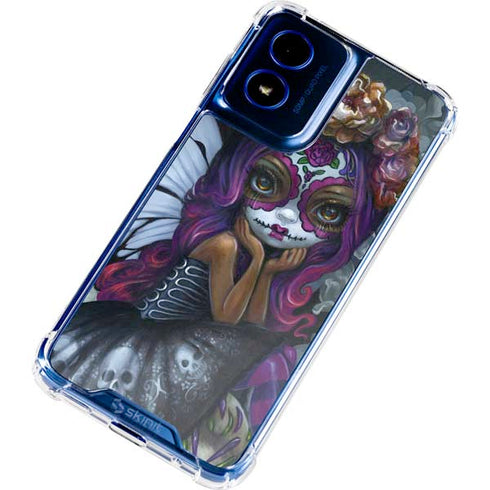 Day of the Dead Gothic Skull Fairy by Jasmine Becket-Griffith Moto G Play 4G (2024) Clear Case