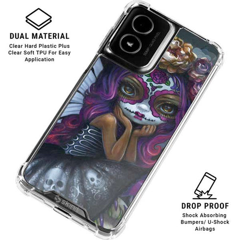 Day of the Dead Gothic Skull Fairy by Jasmine Becket-Griffith Moto G Power 5G (2024) Clear Case
