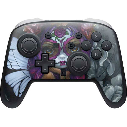 Day of the Dead Gothic Skull Fairy by Jasmine Becket-Griffith Nintendo Switch 2 (2025) Pro Controller Skin
