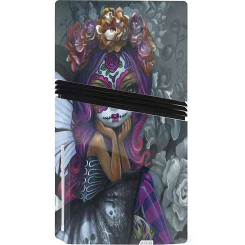Day of the Dead Gothic Skull Fairy by Jasmine Becket-Griffith PS5 Pro Disk Bundle Skin