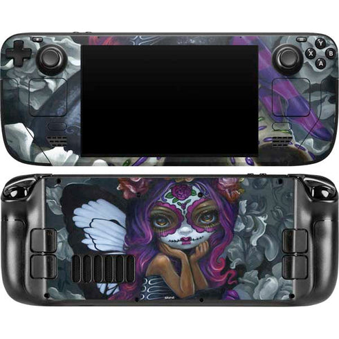 Day of the Dead Gothic Skull Fairy by Jasmine Becket-Griffith Steam Deck Handheld Gaming Computer OLED Skin