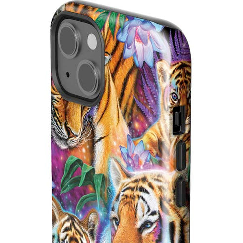 Daydream Galaxy Tigers by Sheena Pike iPhone 15 Impact Case