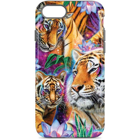 Daydream Galaxy Tigers by Sheena Pike iPhone Cases