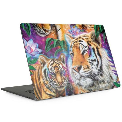 Daydream Galaxy Tigers by Sheena Pike MacBook Skins
