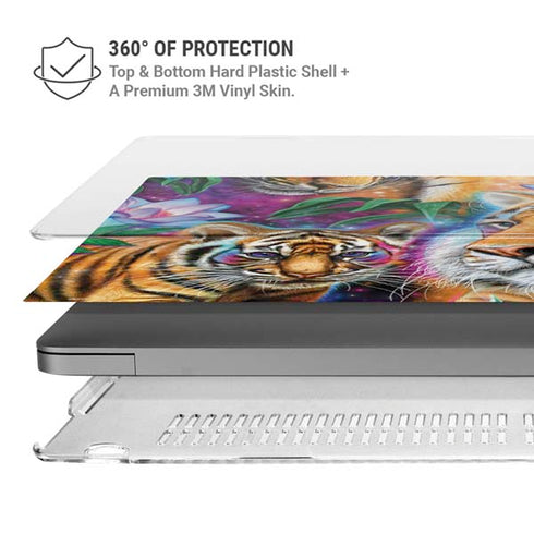 Daydream Galaxy Tigers by Sheena Pike MacBook Cases