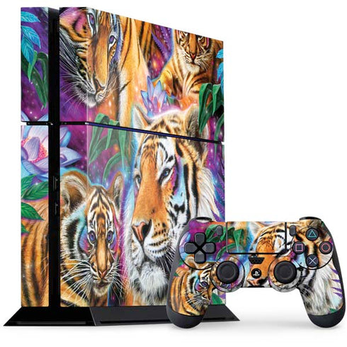 Daydream Galaxy Tigers by Sheena Pike PlayStation PS4 Skins