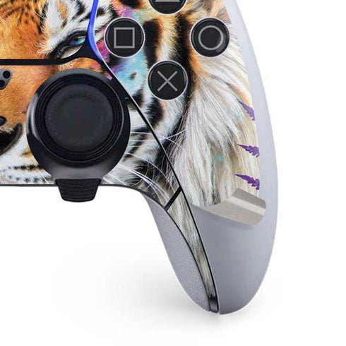 Daydream Galaxy Tigers by Sheena Pike PS5 DualSense Edge Pro Controller Skin