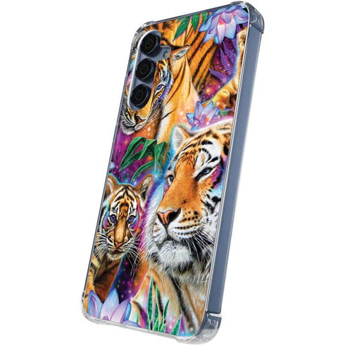 Daydream Galaxy Tigers by Sheena Pike Galaxy A55 5G Clear Case