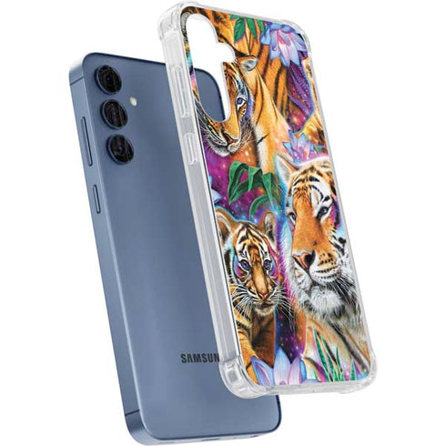 Daydream Galaxy Tigers by Sheena Pike Galaxy A55 5G Clear Case