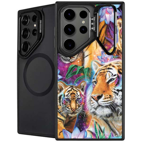 Daydream Galaxy Tigers by Sheena Pike Galaxy S25 Ultra Kickstand Case