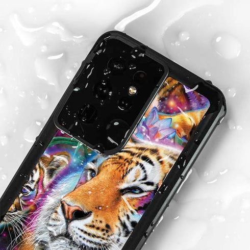 Daydream Galaxy Tigers by Sheena Pike Galaxy S24 Ultra Waterproof Case