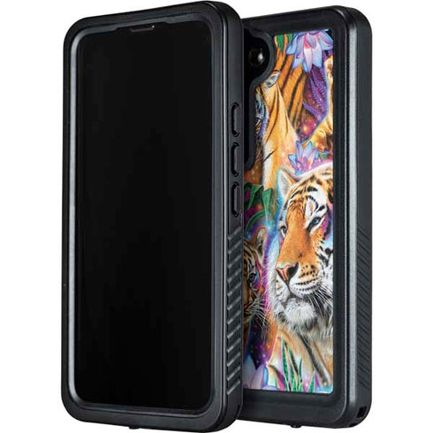 Daydream Galaxy Tigers by Sheena Pike Galaxy S24 Waterproof Case