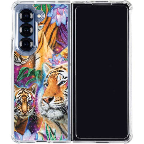 Daydream Galaxy Tigers by Sheena Pike Galaxy Z Fold6 Clear Case