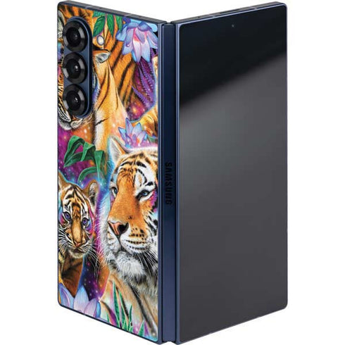 Daydream Galaxy Tigers by Sheena Pike Galaxy Z Fold6 Skin