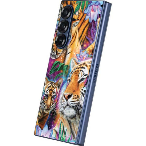 Daydream Galaxy Tigers by Sheena Pike Galaxy Z Fold6 Skin