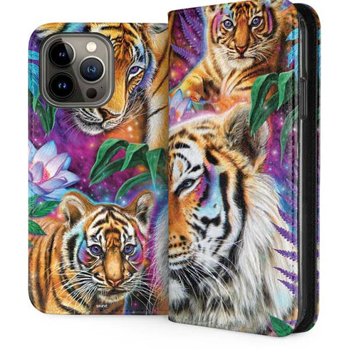 Daydream Galaxy Tigers by Sheena Pike iPhone 13 Pro Max Folio Case