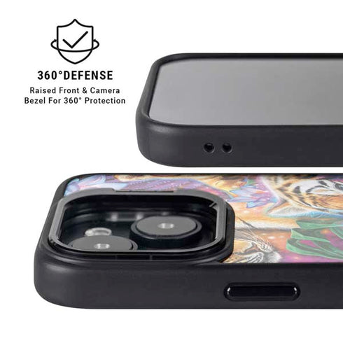 Daydream Galaxy Tigers by Sheena Pike iPhone 14 Kickstand Case