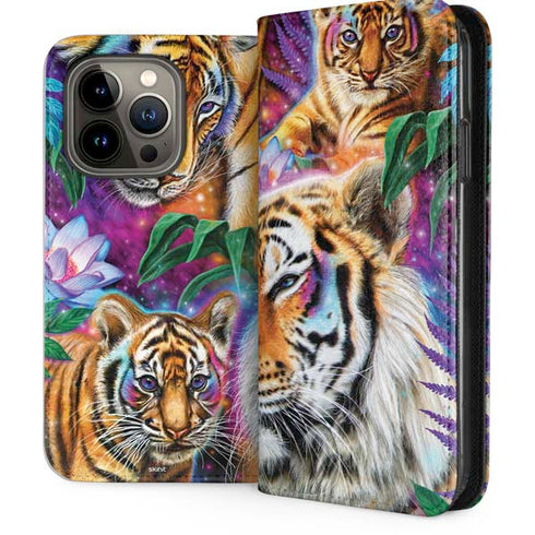 Daydream Galaxy Tigers by Sheena Pike iPhone 14 Pro Folio Case