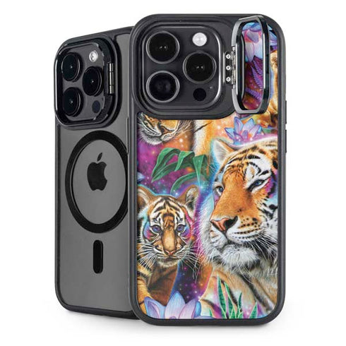 Daydream Galaxy Tigers by Sheena Pike iPhone 14 Pro Kickstand Case