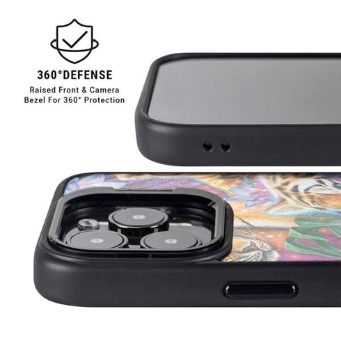 Daydream Galaxy Tigers by Sheena Pike iPhone 15 Pro Max Kickstand Case