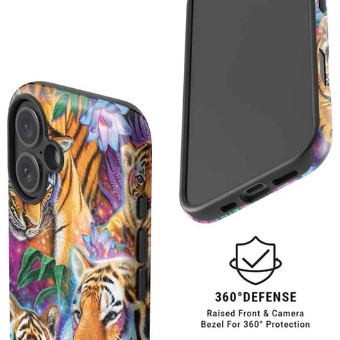 Daydream Galaxy Tigers by Sheena Pike iPhone 16 Magsafe Impact Case