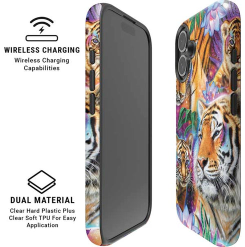 Daydream Galaxy Tigers by Sheena Pike iPhone 16 Magsafe Impact Case