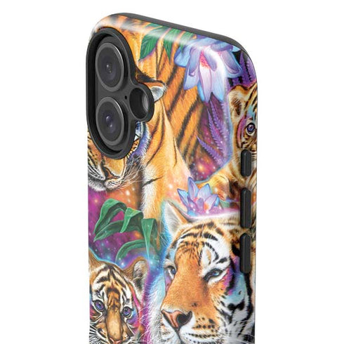 Daydream Galaxy Tigers by Sheena Pike iPhone 16 Plus Impact Case