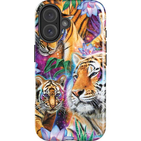 Daydream Galaxy Tigers by Sheena Pike iPhone 16 Plus Magsafe Impact Case