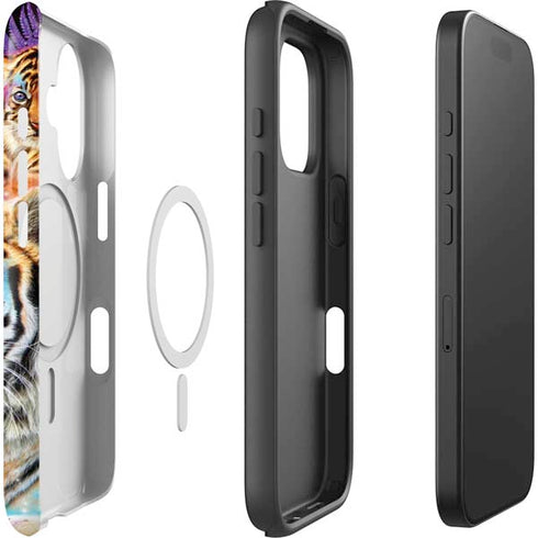 Daydream Galaxy Tigers by Sheena Pike iPhone 16 Plus Magsafe Impact Case