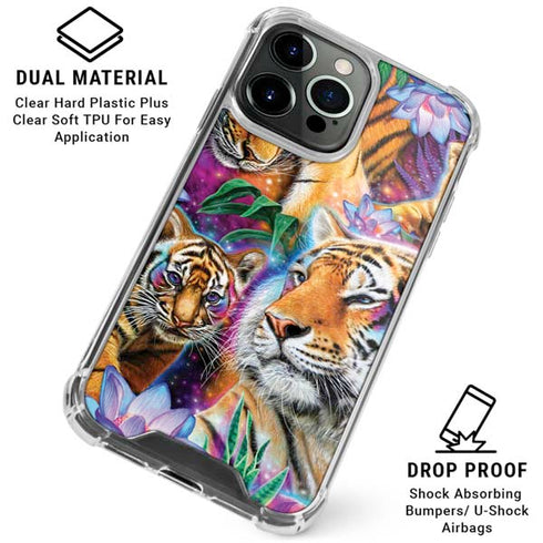 Daydream Galaxy Tigers by Sheena Pike iPhone 16 Pro Clear Case
