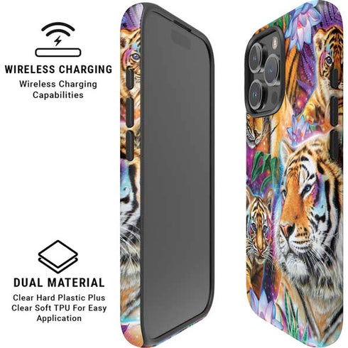 Daydream Galaxy Tigers by Sheena Pike iPhone 16 Pro Magsafe Impact Case