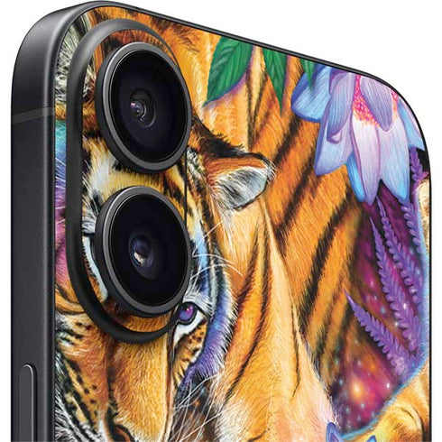 Daydream Galaxy Tigers by Sheena Pike iPhone 16 Skin