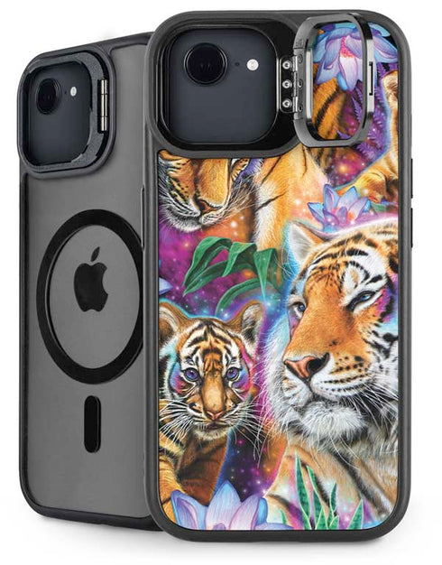 Daydream Galaxy Tigers by Sheena Pike iPhone 16e Kickstand Case