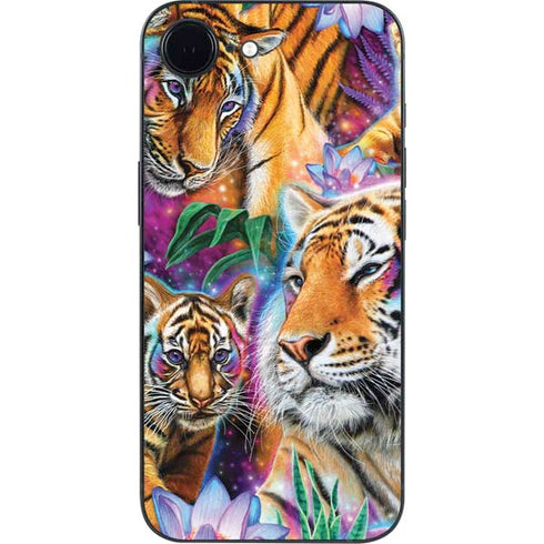 Daydream Galaxy Tigers by Sheena Pike iPhone 16e Skin