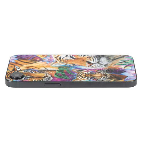 Daydream Galaxy Tigers by Sheena Pike iPhone 16e Skin