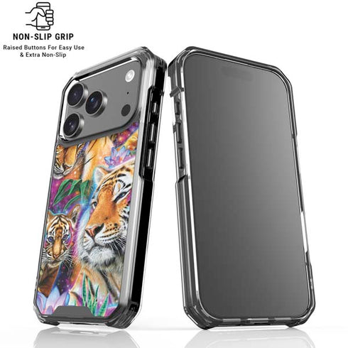 Daydream Galaxy Tigers by Sheena Pike iPhone 18 Pro Clear Case