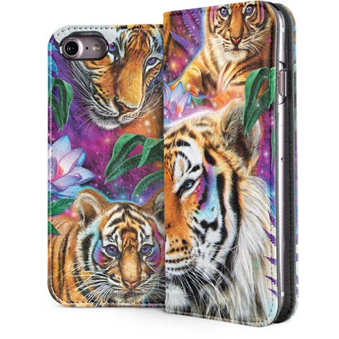 Daydream Galaxy Tigers by Sheena Pike iPhone 7 Folio Case