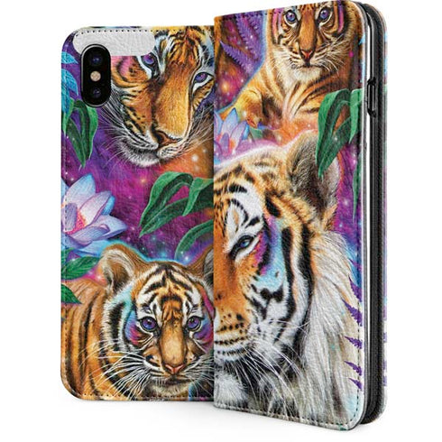 Daydream Galaxy Tigers by Sheena Pike iPhone 8 Folio Case