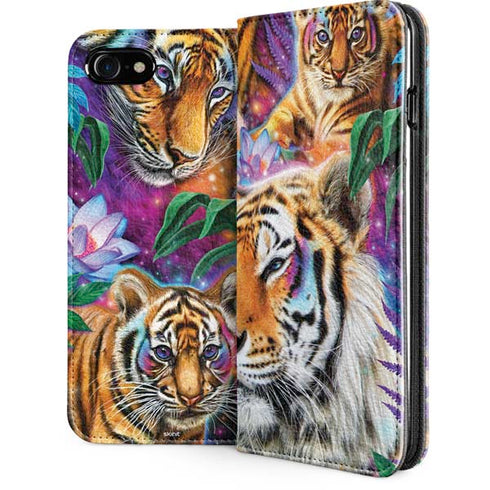 Daydream Galaxy Tigers by Sheena Pike iPhone SE (2nd & 3rd Gen) Folio Case