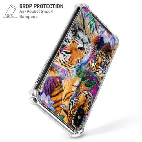 Daydream Galaxy Tigers by Sheena Pike iPhone X/XS Clear Case